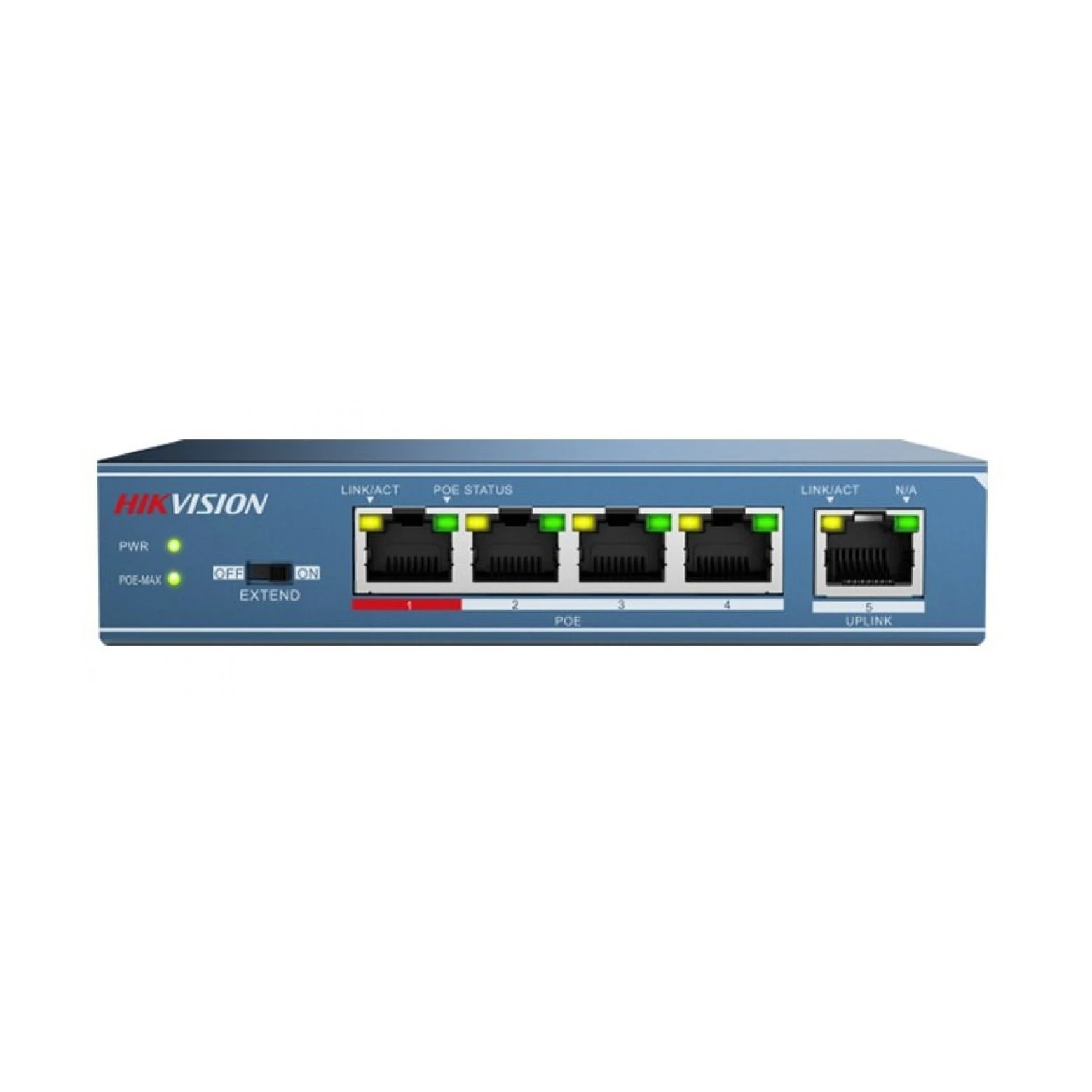 Hikvision DS-3E0505P-E switch PoE a 4 canali