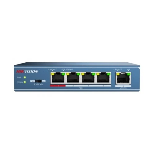 Hikvision DS-3E0505P-E switch PoE a 4 canali