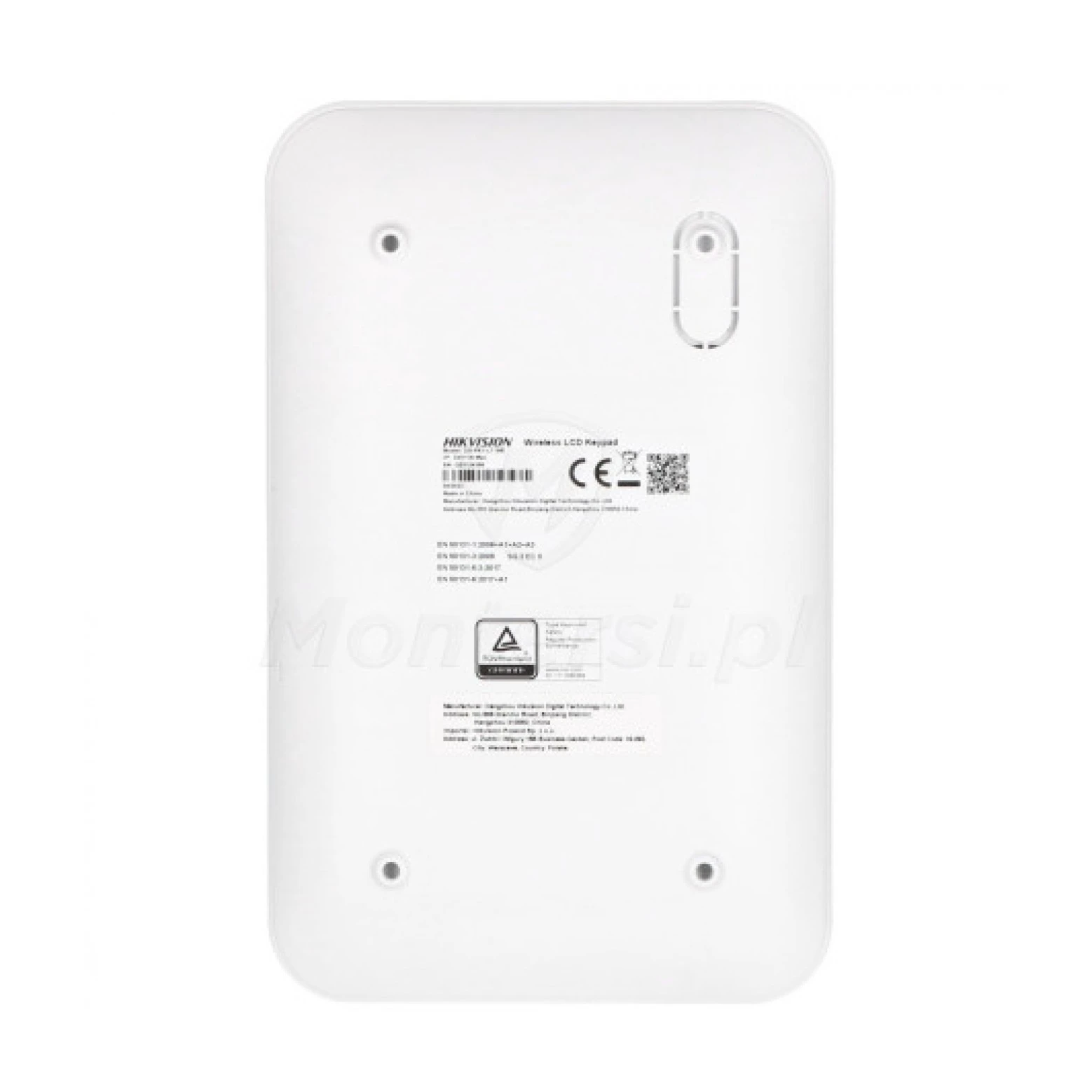 Hikvision DS-PK1-LT-WE Tastiera LCD senza fili con funzione di tag bianco