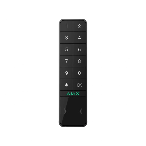 AJAX KeyPad Outdoor Jeweller wireless con DESFire e lettore di schede BLE Nero