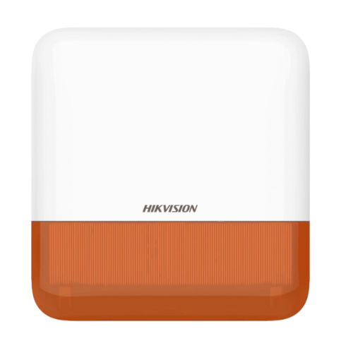 Hikvision DS-PS1-E-WE Sirena wireless per esterni con luce flash arancione